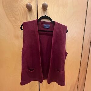 Women's Burgundy Sweater Vest